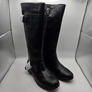 Nine West Girls Sookie Black Calf Boots New with Box Size 1M